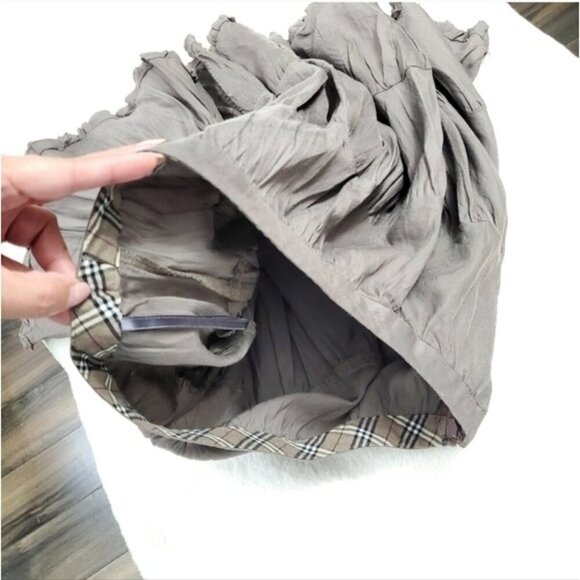 Vintage Burberry Ruffled Flared Skater Skirt - Picture 5 of 10